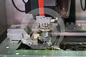 CNC wire cut machine cutting mold parts