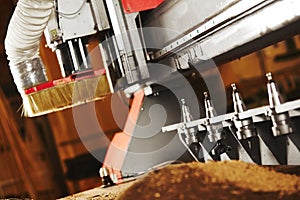 Cnc wood cutting cutter, machine with numerical control.