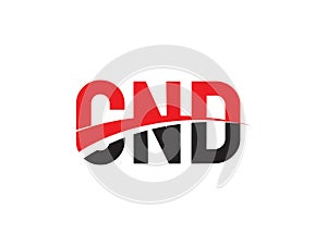 CND Letter Initial Logo Design Vector Illustration