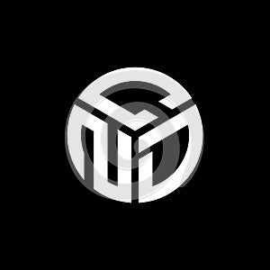 CND letter logo design on black background. CND creative initials letter logo concept. CND letter design
