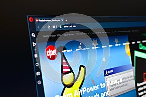 CNET website on computer screen