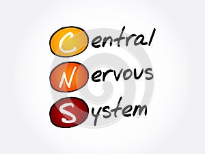 CNS - Central Nervous System acronym, concept background