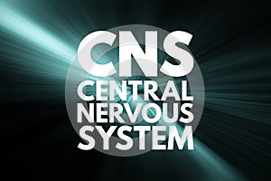 CNS - Central Nervous System acronym, medical concept background photo