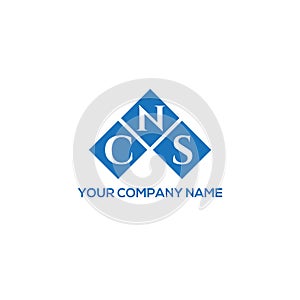 CNS letter logo design on WHITE background. CNS creative initials letter logo concept