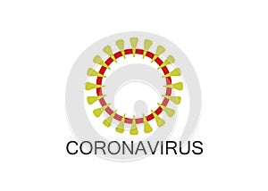 Coronavirus icon, 2019-nCov novel coronavirus concept resposible for asian flu outbreak and coronaviruses influenza as dangerous