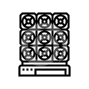 co capture devices carbon line icon vector illustration