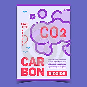 Co2 Carbone Dioxide Smoke Creative Poster Vector photo