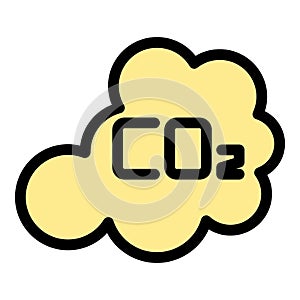 Co2 cloud icon vector flat