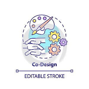 Co-design concept icon