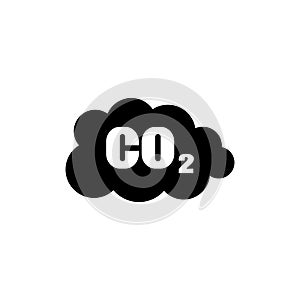 Co2 emissions icon cloud vector flat photo