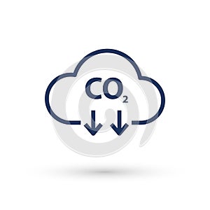 Co2 emissions vector icon photo