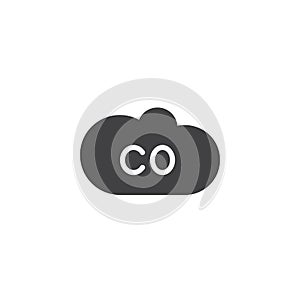 CO gas cloud icon vector