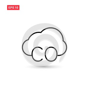 Co gas cloud icon vector design isolated 5
