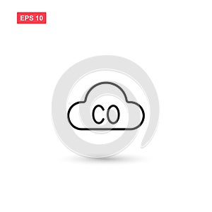 Co gas cloud icon vector design isolated 2
