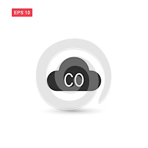 Co gas cloud icon vector design isolated