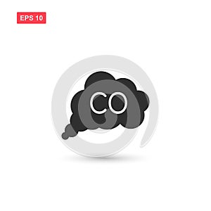 Co gas cloud icon vector design isolated 4