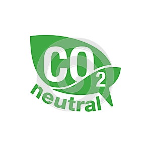CO2 neutral green stamp - carbon emissions free photo