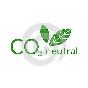 CO2 neutral stamp, label photo