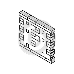 co-op house isometric icon vector illustration