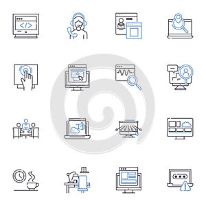 Co-operation line icons collection. Partnership, Unity, Teamwork, Collaboration, Alliance, Coordination, Harmony vector