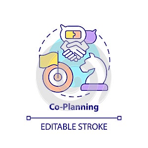 Co-planning concept icon