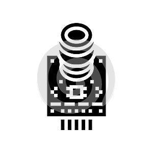 co2 sensor module glyph icon vector illustration photo