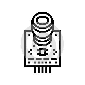 co2 sensor module line icon vector illustration photo