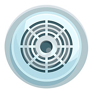 Co smoke sensor icon cartoon vector. Alarm fire