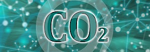 CO2 symbol. Carbon dioxide molecule