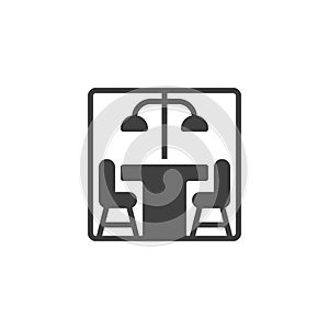 Co working office vector icon