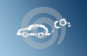 CO2 car emission cloud