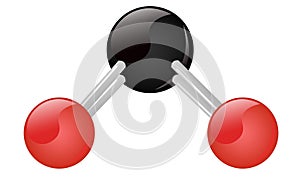 CO2 Carbon Dioxide molecule