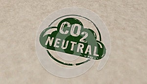 CO2 carbon neutral emission stamp and stamping