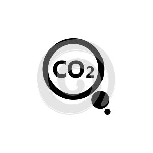 CO2 Emissions Cloud, Smog Pollution Flat Vector Icon