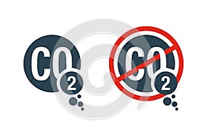 CO2 emissions and CO2 neutral sign