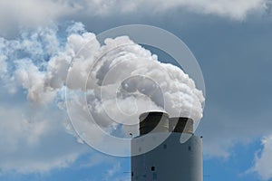 CO2 Emissions from a coal-fired plant.