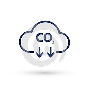 Co2 emissions vector icon