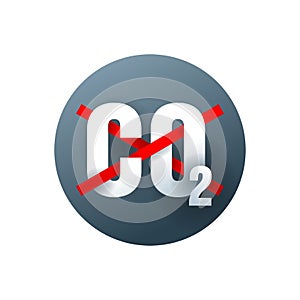 CO2 neutral - zero carbon footprint sign