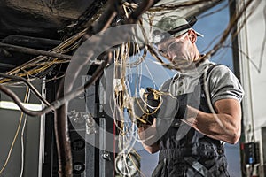 Coach Bus Electric Installation Replacement by Bus Technician