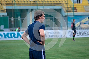 Coach of the Dnipro-1 team Dmytro Mykhaylenko