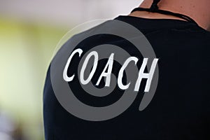 Coach logo on t-shirt