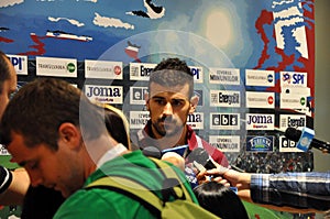Coach at a press conference