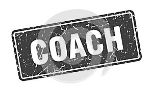 coach sign. coach grunge stamp.