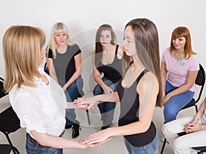 Coach and support group during psychological