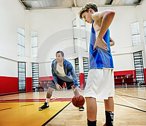 Coach Team Athlete Basketball Bounce Sport Concept