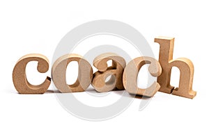 Coach Word Isolated