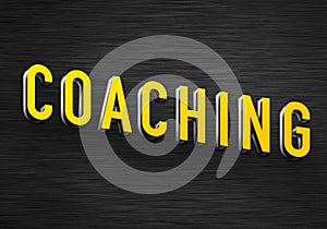 Coaching - black chalkboard background concept