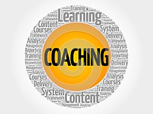 COACHING circle stamp