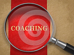 Coaching - Magnifying Glass Concept.