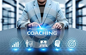 Coaching Mentoring Education Business Training Development E-learning Concept